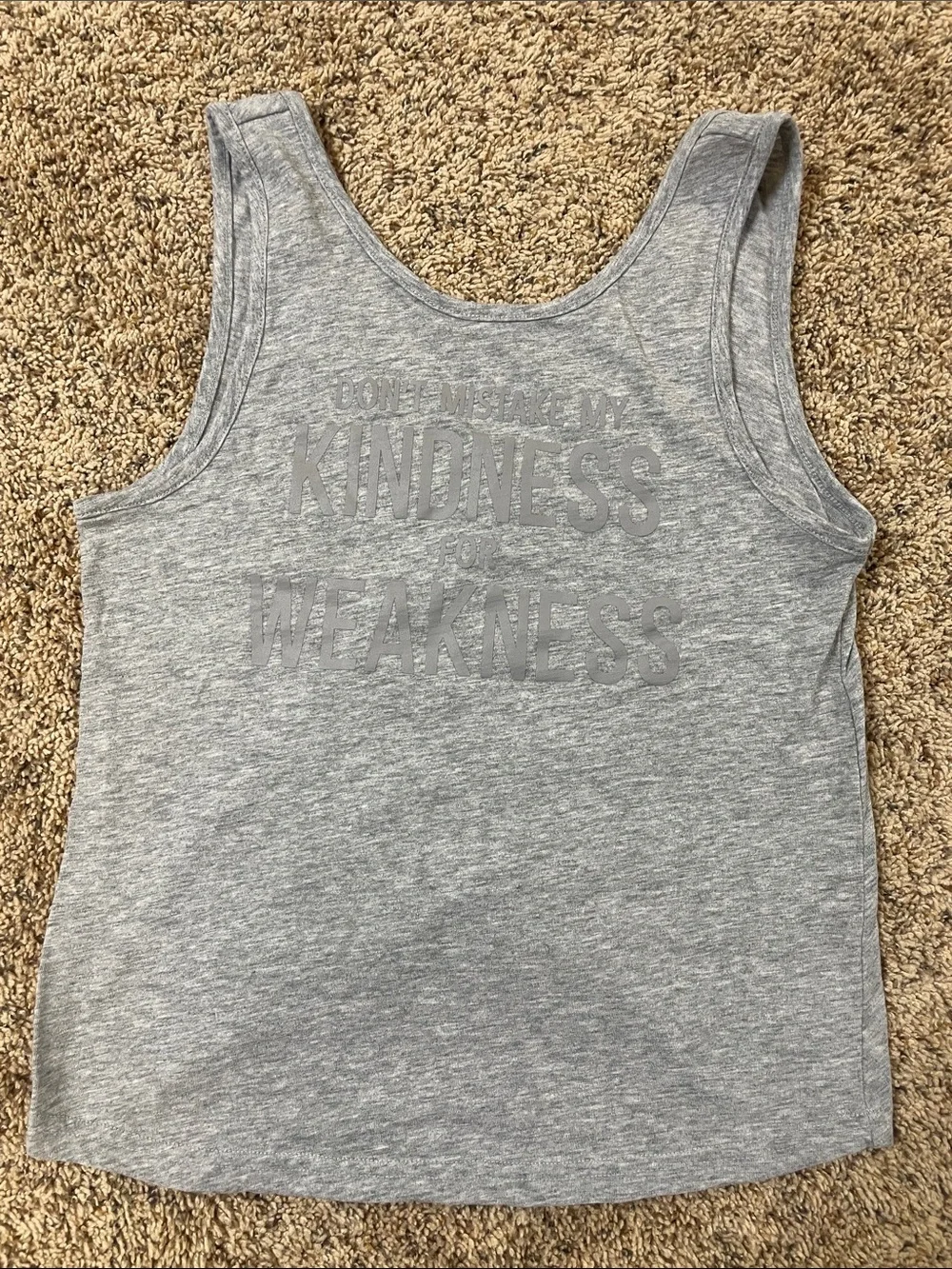 Grey Graphic Tank Top 